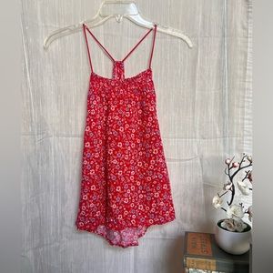 RED FLORAL TANK TOP!